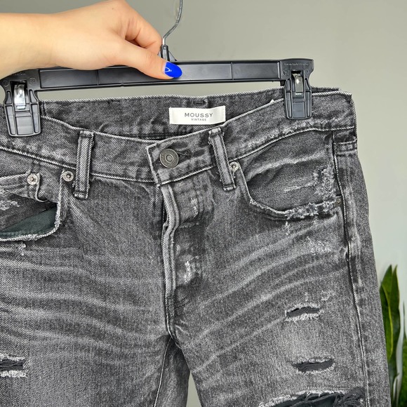 Moussy Black Vintage Distressed Jeans '025EAC11-1000' 27 Howlin Tapered - Picture 4 of 8
